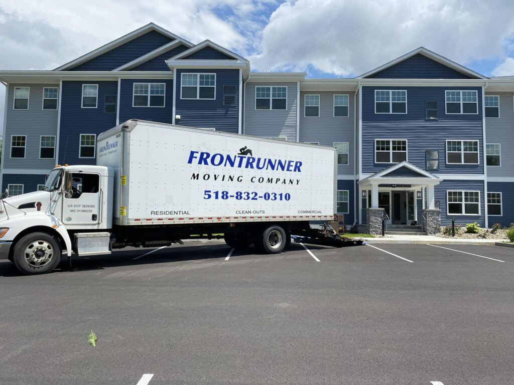 frontrunner moving company at an apartment complex