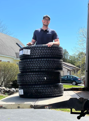 anthony removing old tires